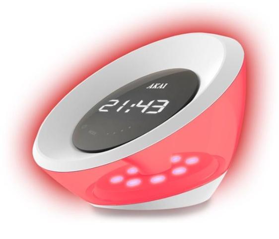 Akai ACW20 wekkerradio met Licht wekker en wake-up functie