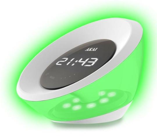 Akai ACW20 wekkerradio met Licht wekker en wake-up functie