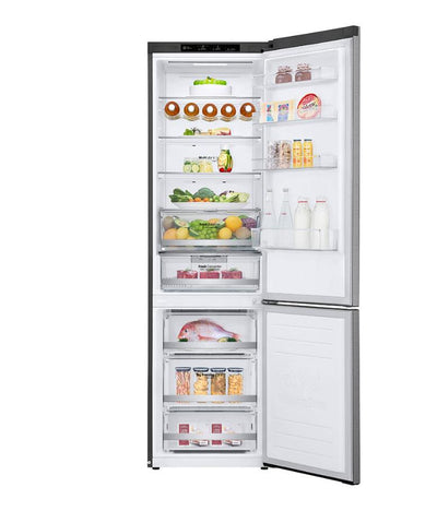 LG GBB72PZEXN koelvries-combinatie RVS geborsteld deukjes in de deuren en zij