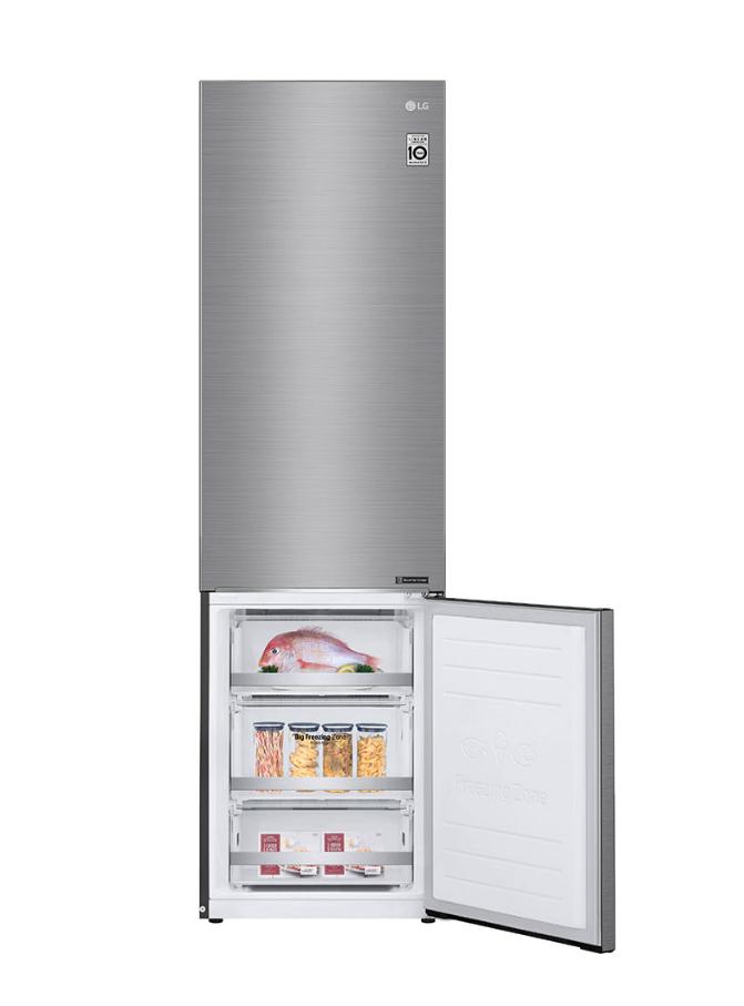 LG GBB72PZEXN koelvries-combinatie RVS geborsteld deukjes in de deuren en zij