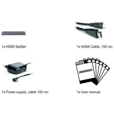Marmitek Split 614UHD 2.0 splits van 1 ingang HDMI naar 4x uitgang HDMI