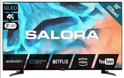 Salora 50QLED220A met QLED scherm, Chromecast, Smart Android, Bluetooth