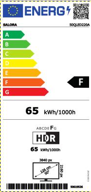 Salora 50QLED220A met QLED scherm, Chromecast, Smart Android, Bluetooth