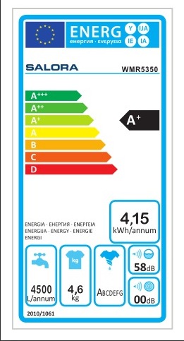 Salora WMR5350 Bovenlader