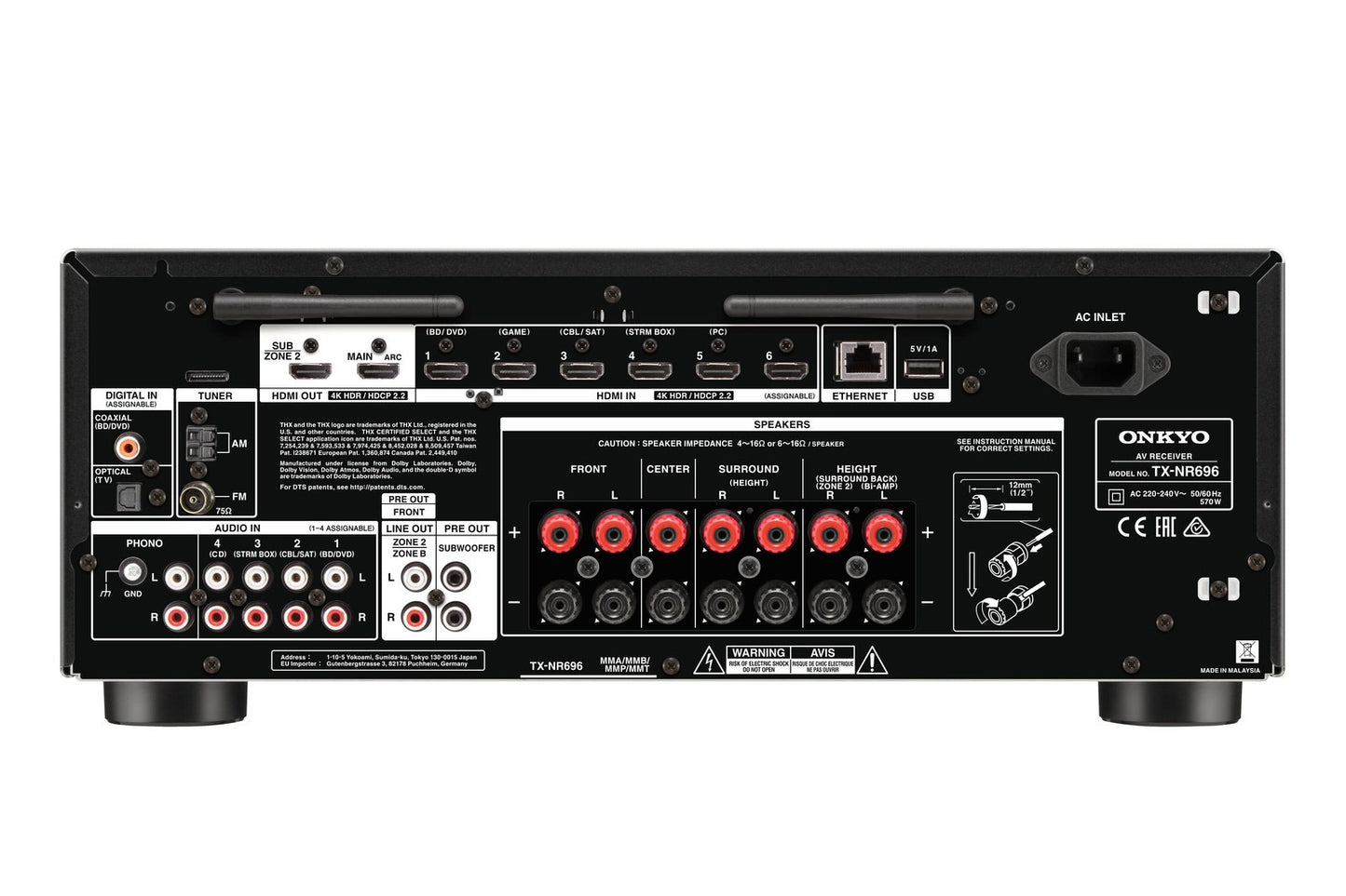 Onkyo TX-NR696B Receiver Surround